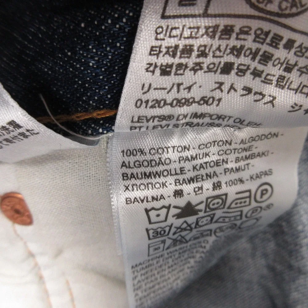 Levis Jeans Mens 36x36 Blue 501 Button Fly Original Straight Stone Denim Pants